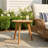 Akiva 20" W Round Slatted Solid Teak Outdoor Side Table