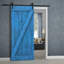 Porte de grange lambrissée peinte en bois et métal avec trousse de quincaillerie d'installation-86793199-86793200