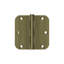 Deltana S35R5BK5 3-1/2" x 3-1/2" x 5/8" Radius Hinge, Residential Thickness in Antique Brass Pair-412990776