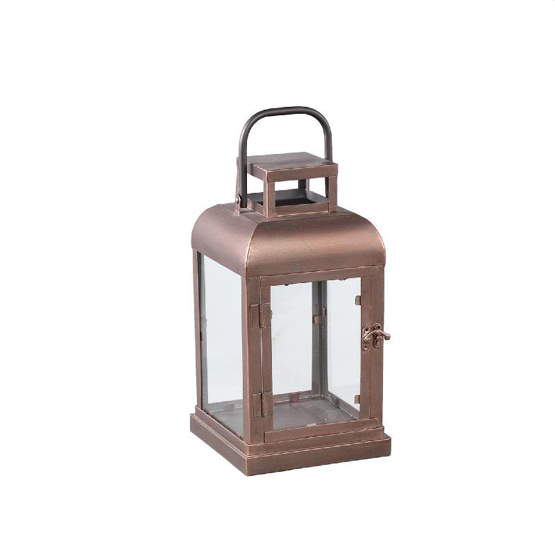 Iron Lantern, 32cm H x 17cm W x 17cm D