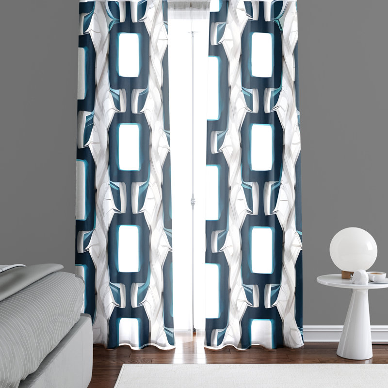 Rideau en polyester Bisrat, L 40 po x L 52 po