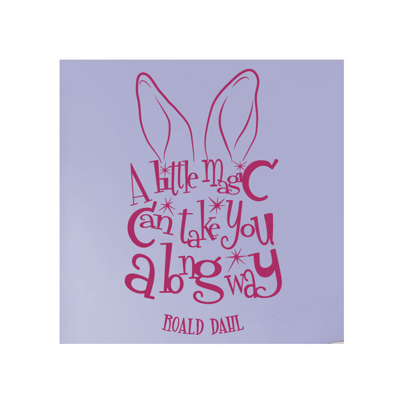 Roald Dahl Wall Sticker, Violet