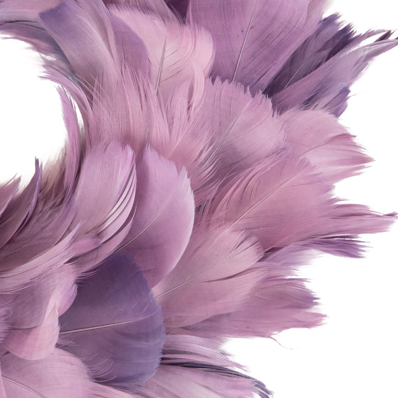 Faux Feather 10'' Wreath