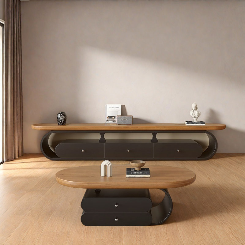 Rounded Tv Table Trentastic Trails Vintage round solid wood TV stand coffee table ...
