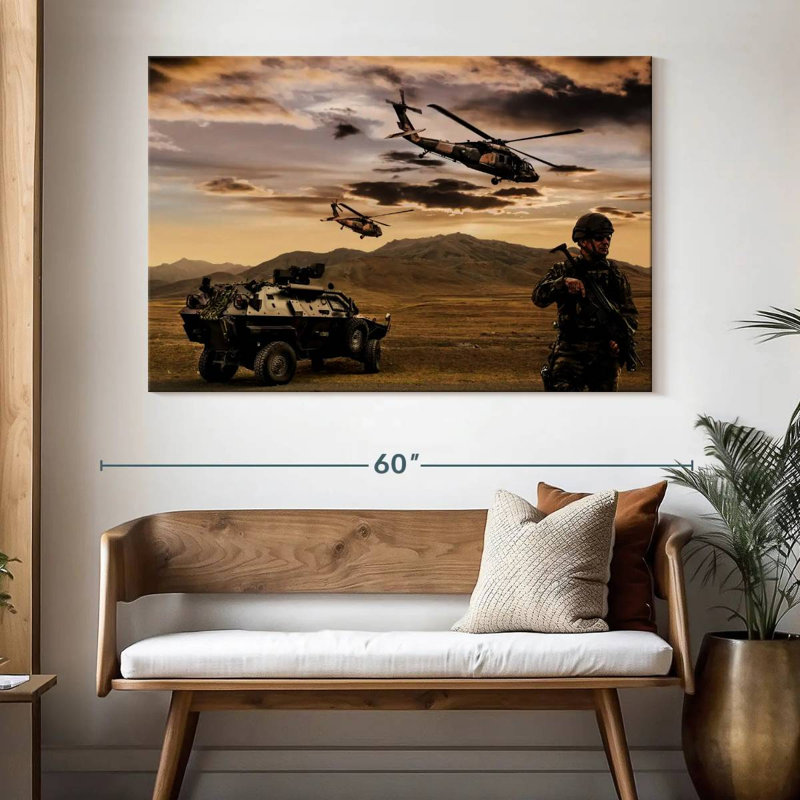 Military Operation, 34" H x 51" W