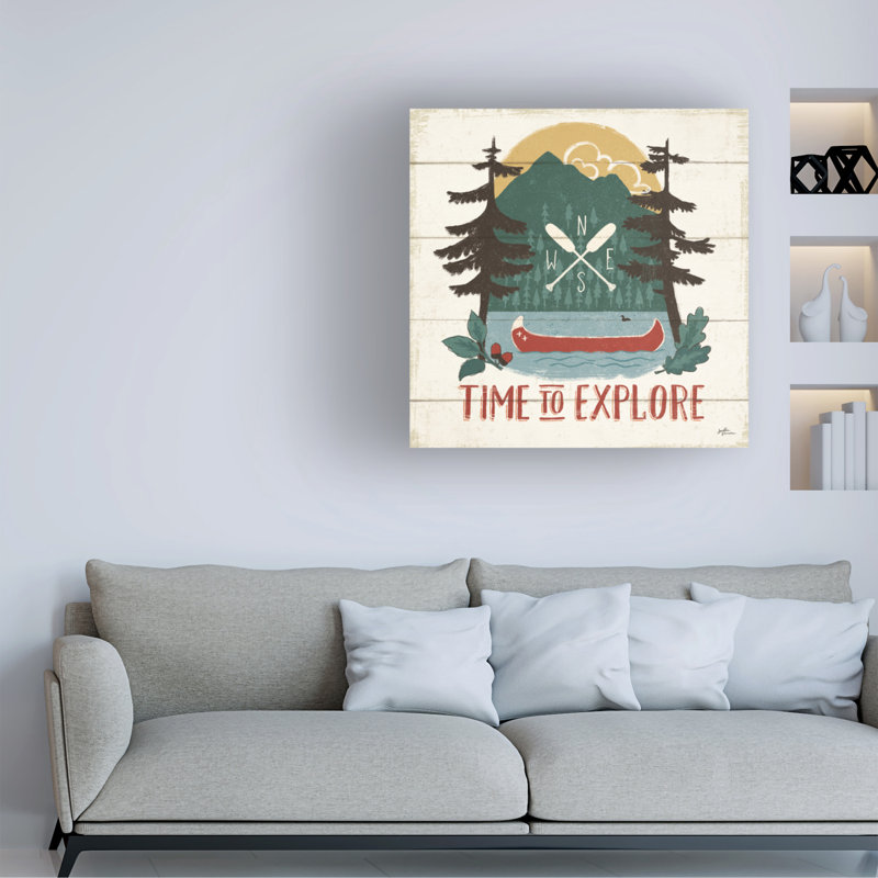Janelle Penner, «Vintage Lake VI», art sur toile, H 18 po x l 18 po x P 2 po