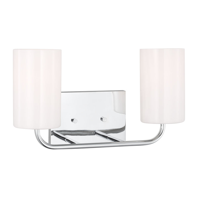 Éclairage pour meuble-lavabo à 2 lumières Vincente, Chrome, Oui