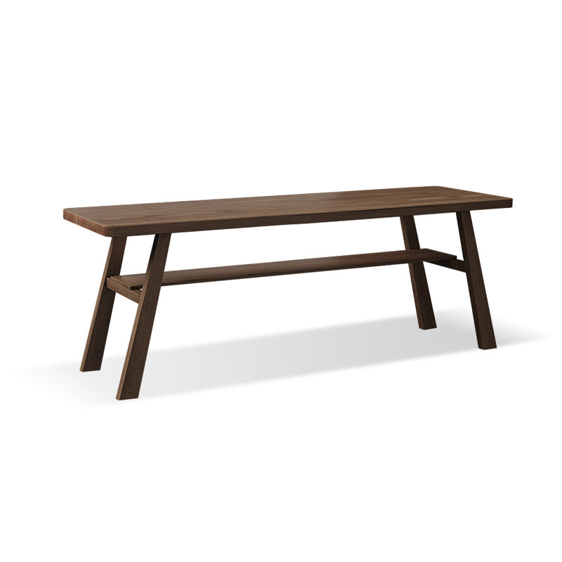 Bureau rectangulaire en bois massif noyer clair, H 29,53 po x l 70,87 po x P 23,62 po