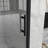 36 In. W X 72 In. Bifold Semi-Frameless Shower Door In Matte Black Finish