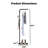 17.5-Inch Black Metal Coat Hanger With Black Base-1609801079