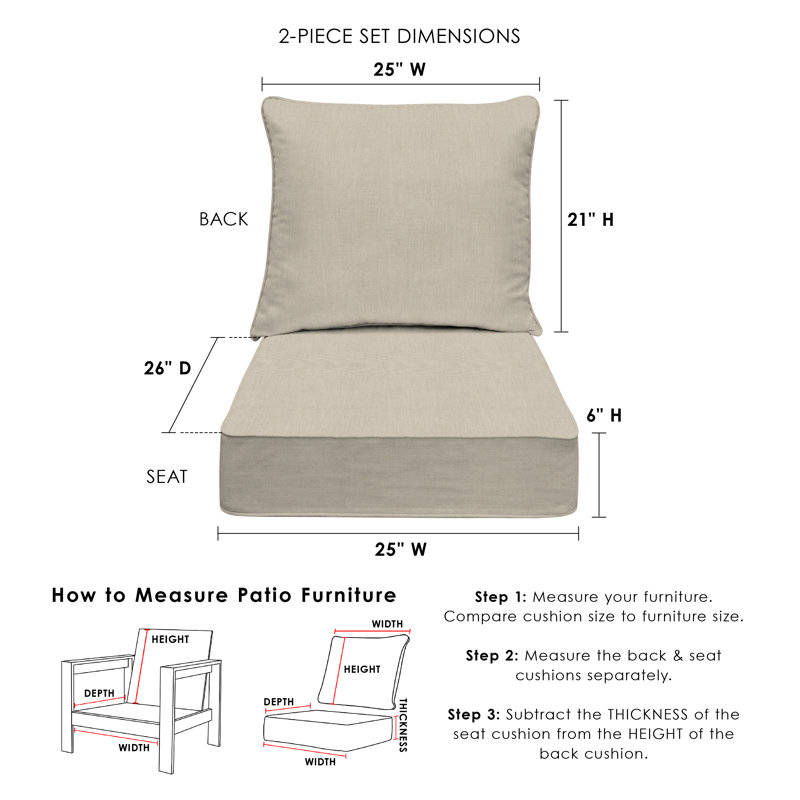 Coussin de siège Sunbrella, Toile lin