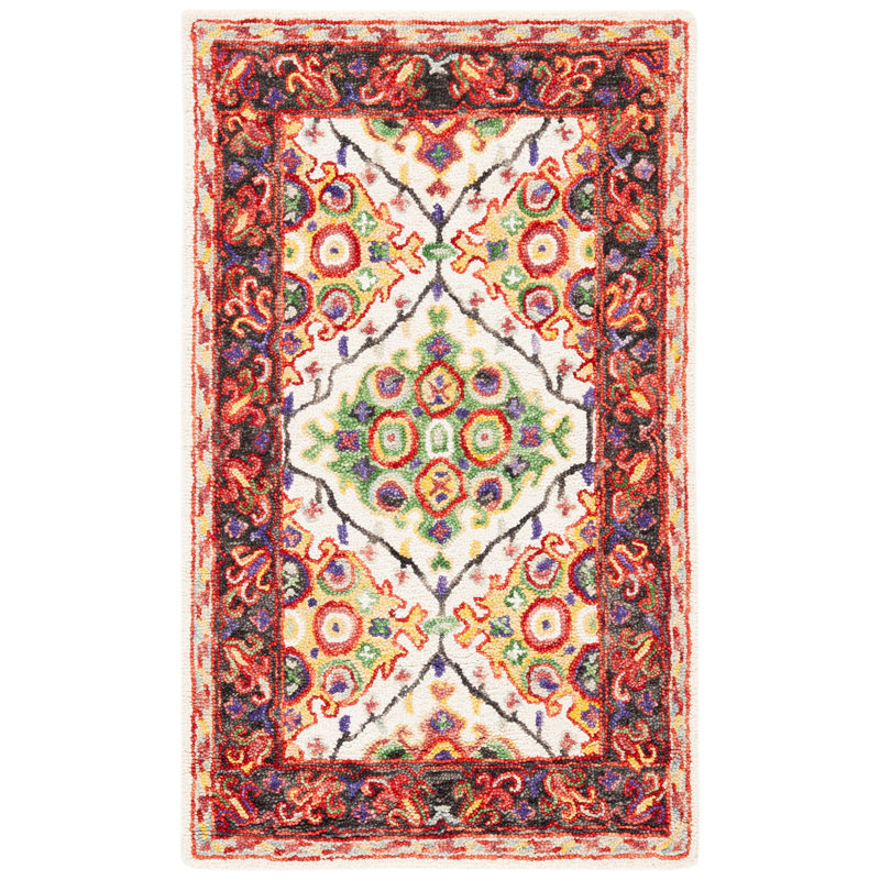 Husson Hand Tufted Wool And Cotton Oriental Rug, Rectangle 3' x 5'