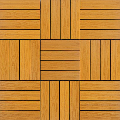 Carreau de terrasse à emboîtement en composite 12 "x 12" UltraShield Naturale