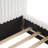 Bronson Contemporary Upholstered Boucle Bed With Wavy Headboard And Rubberwood Legs-2146553367