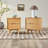 Aizlyn Mid-Century Modern Solid Wood Groove-Handle Nightstands-884636646