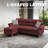 Reversible 2-piece Sectional Sofa With Chaise & Velvet Upholstery-688264471