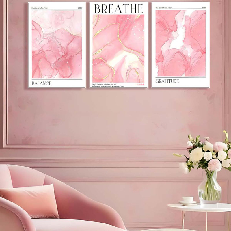 3 Piece Wrapped Canvas Print, 40 cm H x 90 cm W