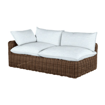 Montecito Woven Right Arm Facing Loveseat - Raffia