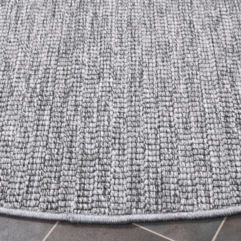 Yarelys Sisal All-Weather Performance Solid Color Indoor/Outdoor Area Rug, Round 6'7"