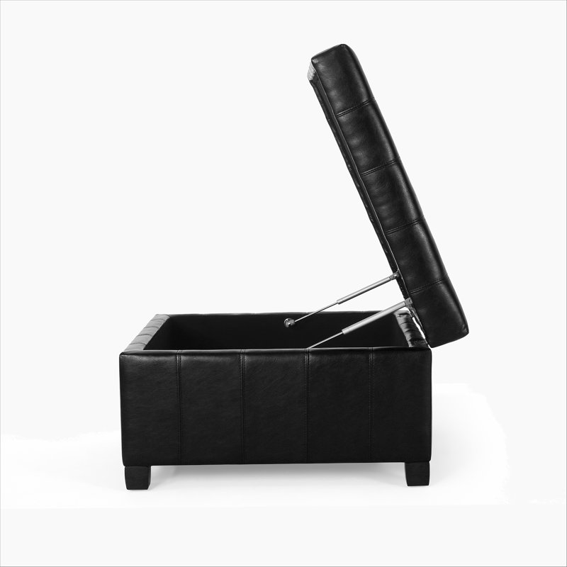 Rectangle Tufted Upholstered PU Ottoman