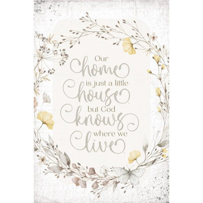 Our Home Is Just Mini Blessings Wood Plaque - 4"x6"