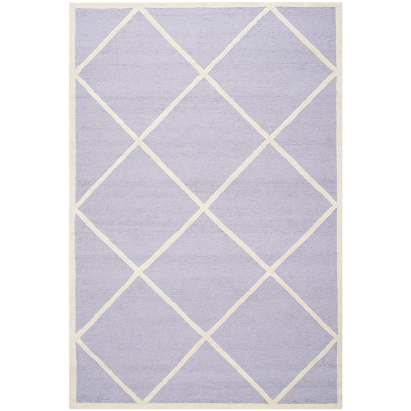 Sanyla Hand Tufted Wool Geometric Rug, Rectangle 6' x 9'
