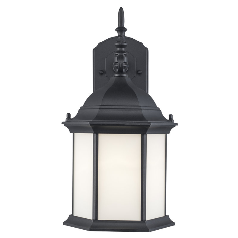 Driss 1 - Light Outdoor Wall Lantern, 15.3" H x 8.2" W x 9.5" D