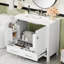 Meuble-lavabo moderne 36 po avec lavabo en céramique, portes à fermeture en douceur, tablettes de rangement doubles et tiroir divisé-754336895