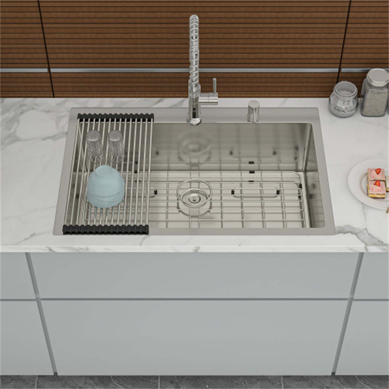 33'' L Single Bowl Stainless Steel Kitchen Sink