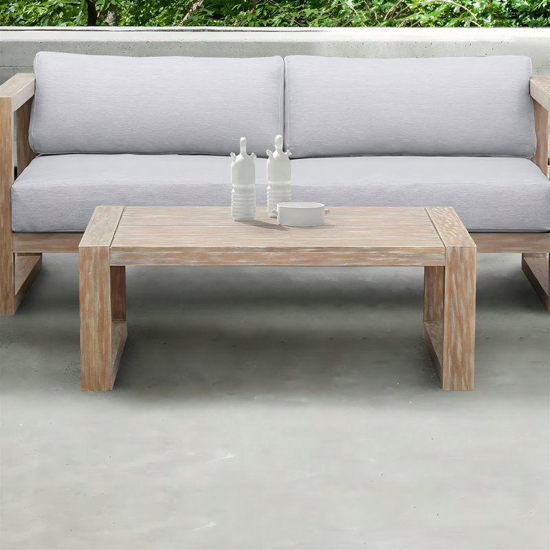 Table basse d'extérieur en bois d'eucalyptus Adasai