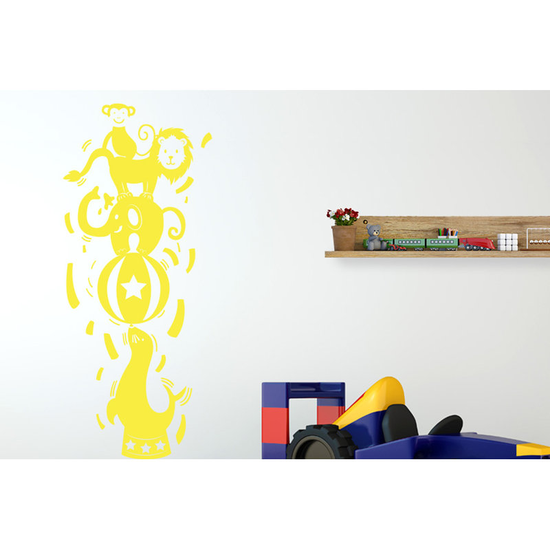 Animals Wall Decal, Bright Yellow