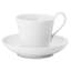 Royal Copenhagen White Fluted Half Lace High Handle Teacup & Saucer