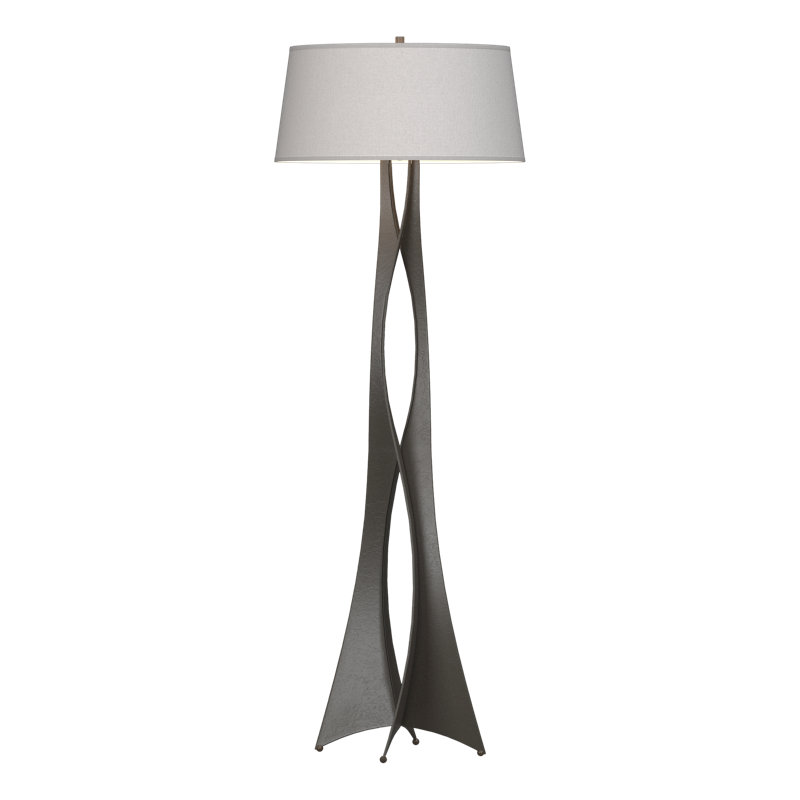 Moreau 62.6" Novelty Floor Lamp, Flax, Dark Smoke