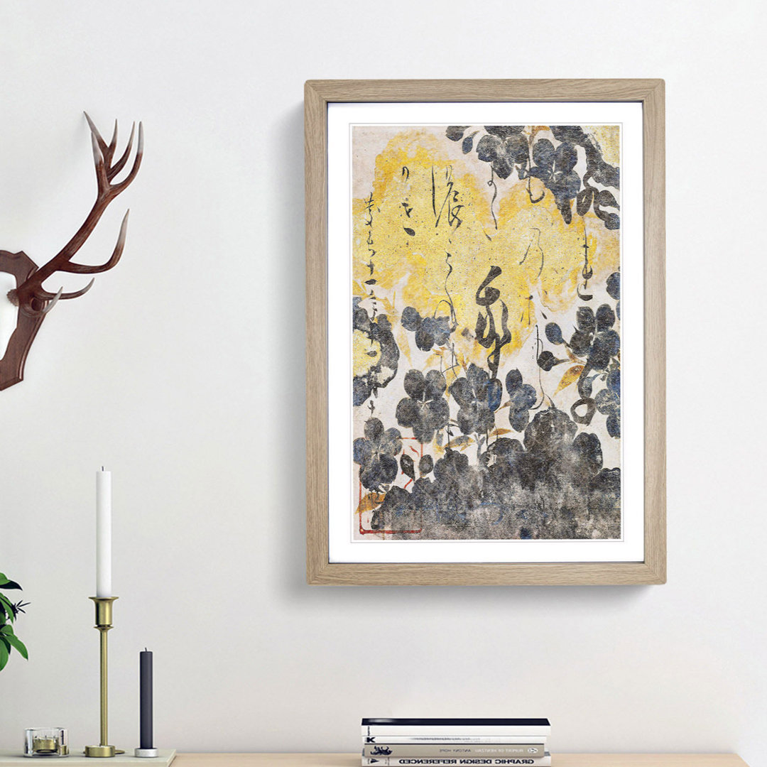 Calligraphy by Hon'ami Koetsu - Picture Frame Painting Print