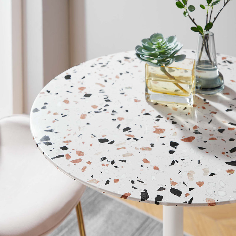 Table de salle à manger Lippa, Blanc, L 27,5 po x l 27,5 po, 40,5 po de hauteur