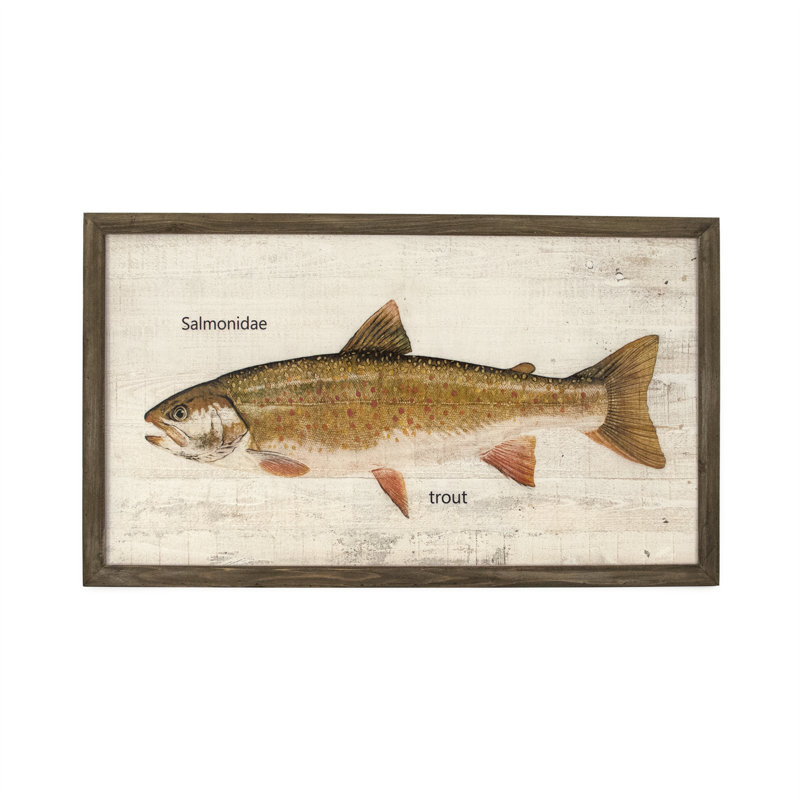 Trout Print, 23.5" H x 39.5" W x 1.5" D