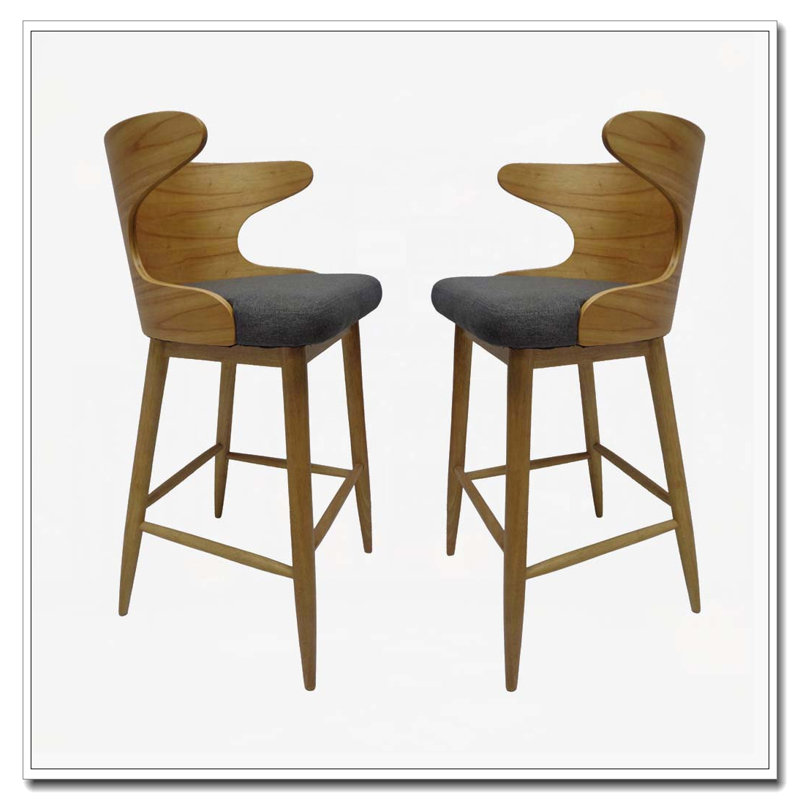 Tabourets de bar rembourrés, Gris anthracite
