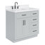 Meuble-lavabo simple en bois massif 36 po Tidworth avec plateau en quartz Carrara de 1,5 po-1763275037-1763275034-1805328804