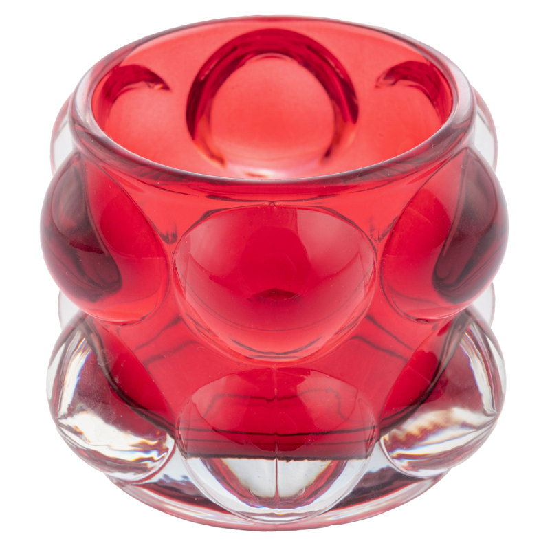 Bougie chauffe-plat Lucia rouge courte, Red