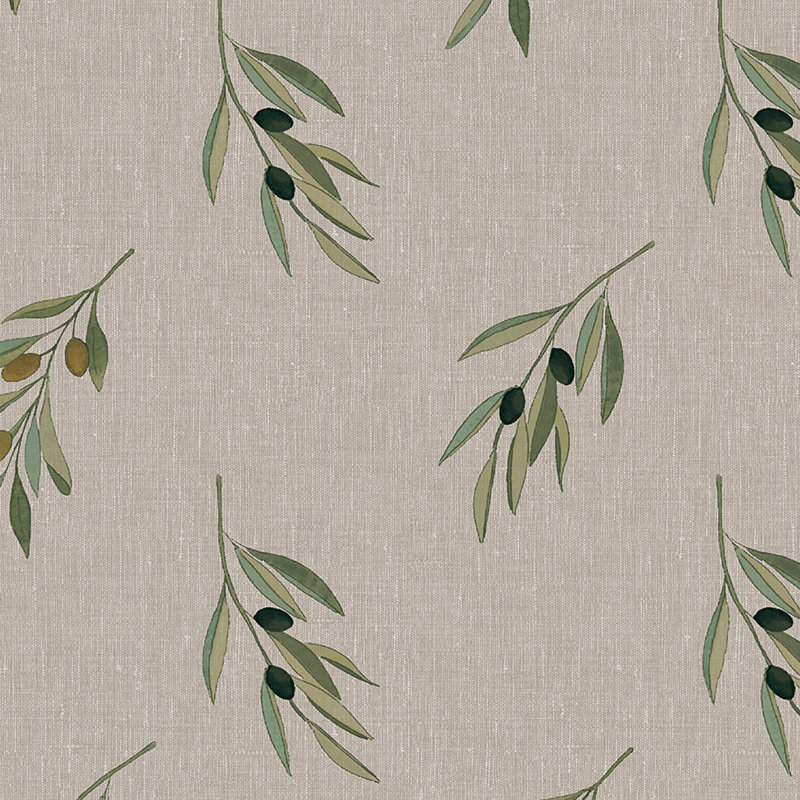 Sophie Allport Olive Branch Greenhouse Wallpaper, Brown