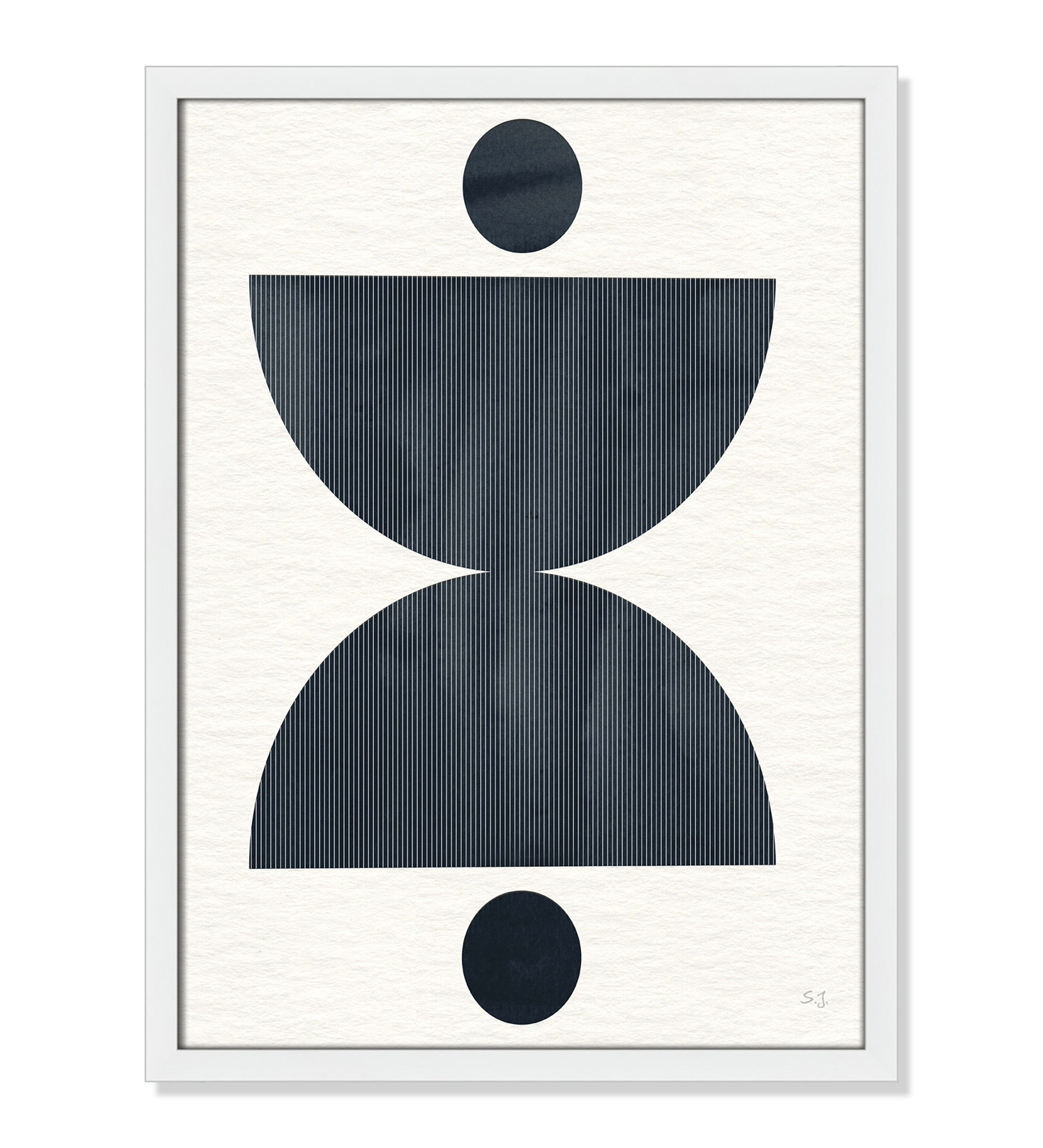 Eclipse II Print by Susan Jill, 23" H x 17" W x 0.75" D, Satin White Framed