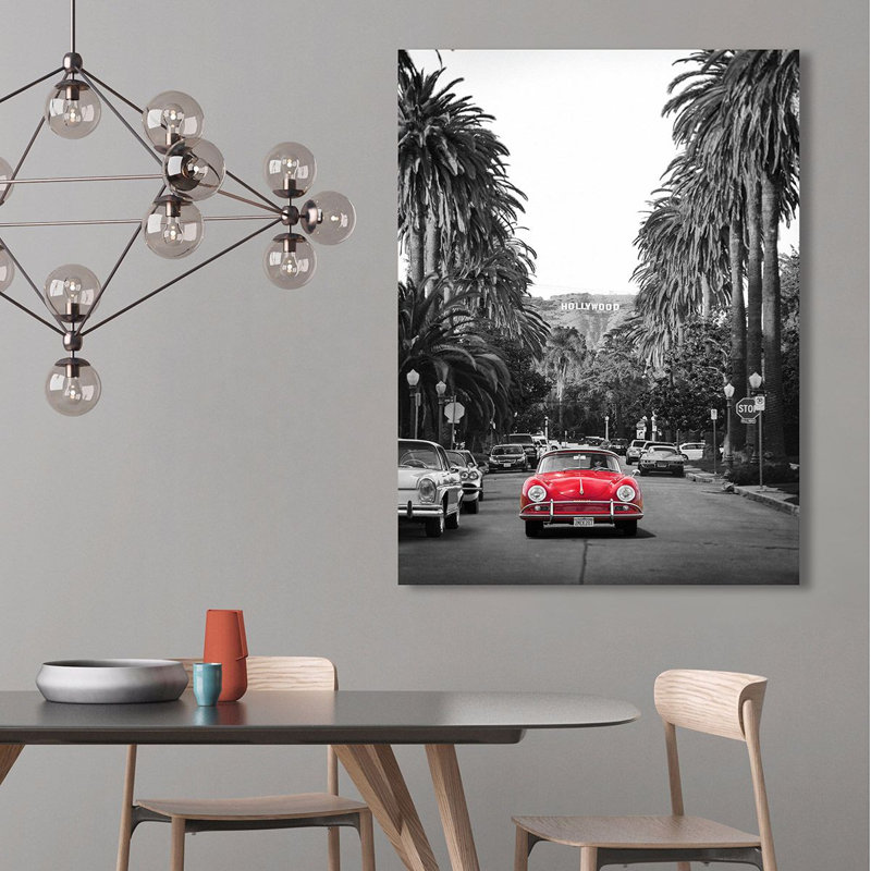 Boulevard In Hollywood - No Frame Print on Canvas, 100cm H x 70cm W x 4cm D