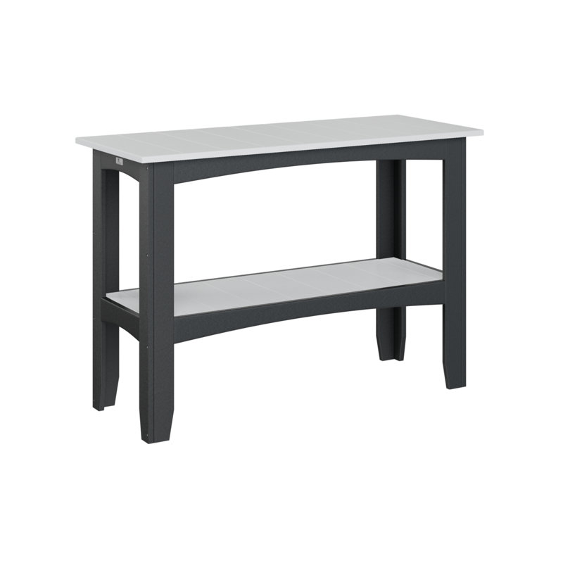 Outdoor Bar Table, Black, White