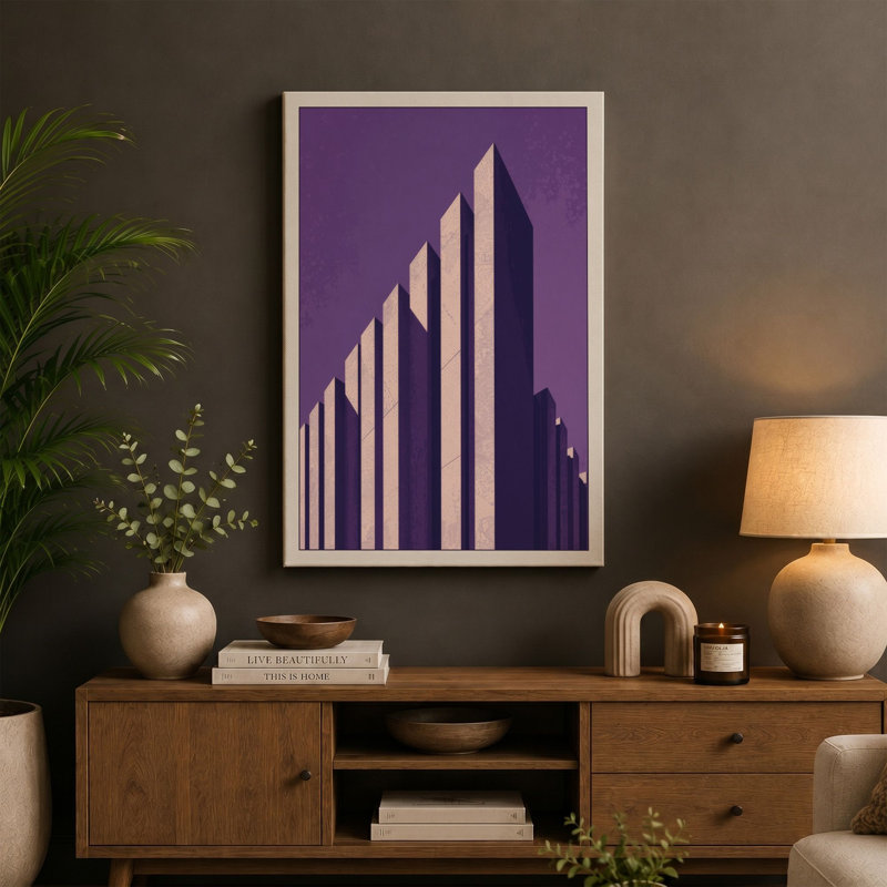 Urban Monument Art Deco - Wrapped Canvas, 18x12 - 45.7 x 30.5 cm, White Border
