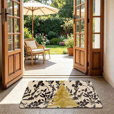 Tapis de sol doré pour porte d'entrée 24 po x 36 po Golden
