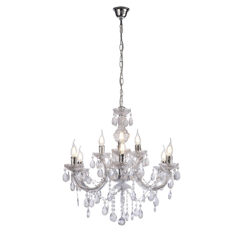 Grantham 9 - Light Candle Style Chandelier
