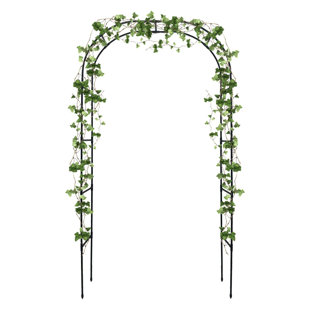 7.9 Ft H X 4 Ft W Metal+pe Coated Pergola Arbor, Assemble Freely 3 Sizes, Outdoor Trellis For Climbing Plants And Flowers, Rust-resistant Wedding Arch Backdrop  Bridal Party Decoration
