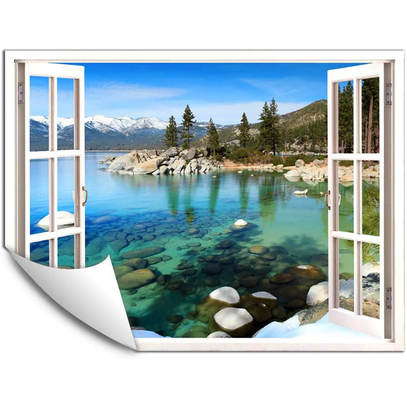 Lake Tahoe Nature Landscape Wall Mural, 32" L x 24" W