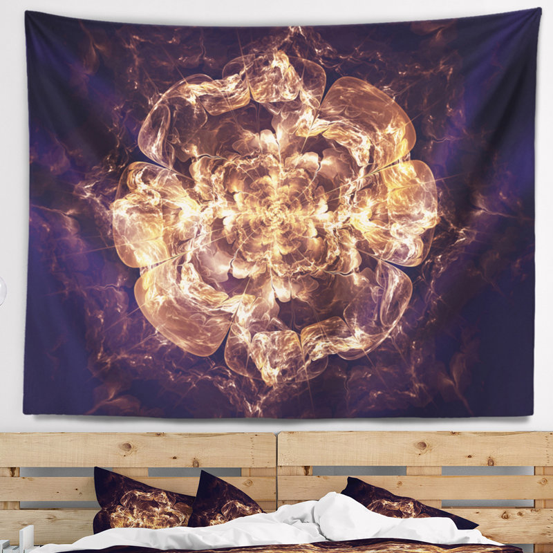 Tapisserie florale fractale florale, H 78 po x l 92 po