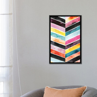 " Vivid Watercolor Chevron II " by Grace Popp